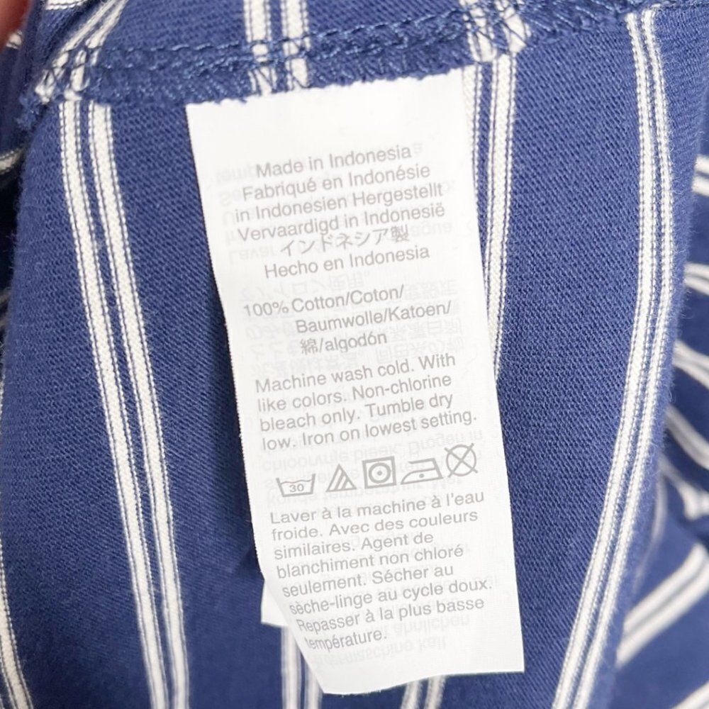 MADEWELL Tina Blue Stripe Mini Shirt Dress - Picture 4 of 7